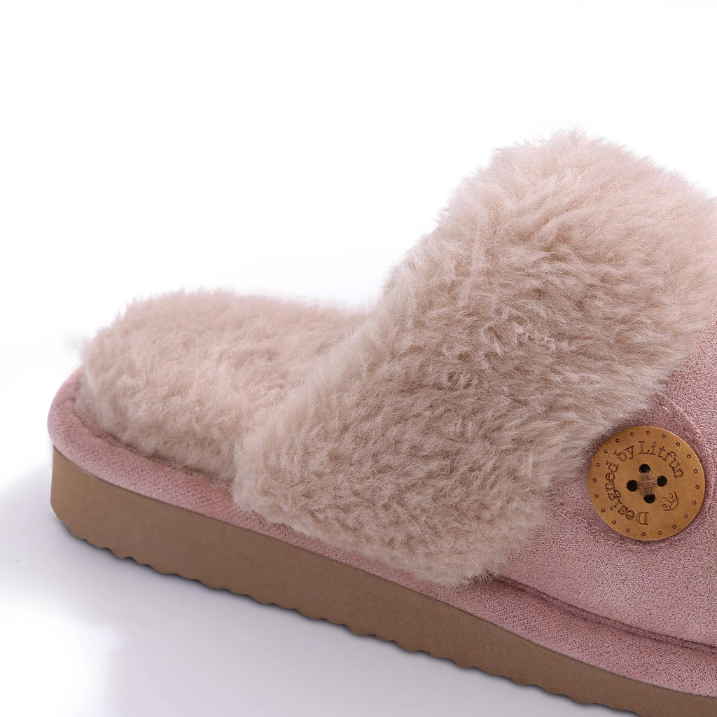 Asgard Women's Fur Fluffy Slippers - Warm Winter Indoor House Shoes