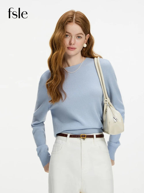100% Wool Women's Knit Sweater – Seamless Autumn Winter