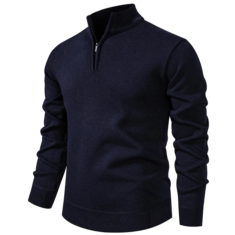 Men's Half Zip Knit Pullover Sweater - Warm Casual Fit