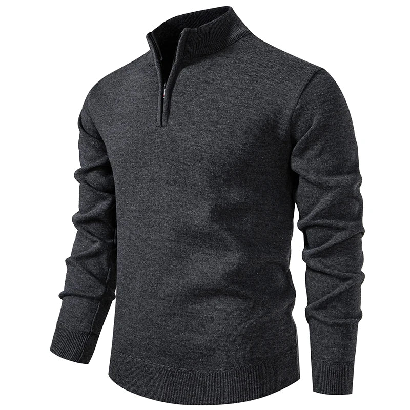 Men's Half Zip Knit Pullover Sweater - Warm Casual Fit