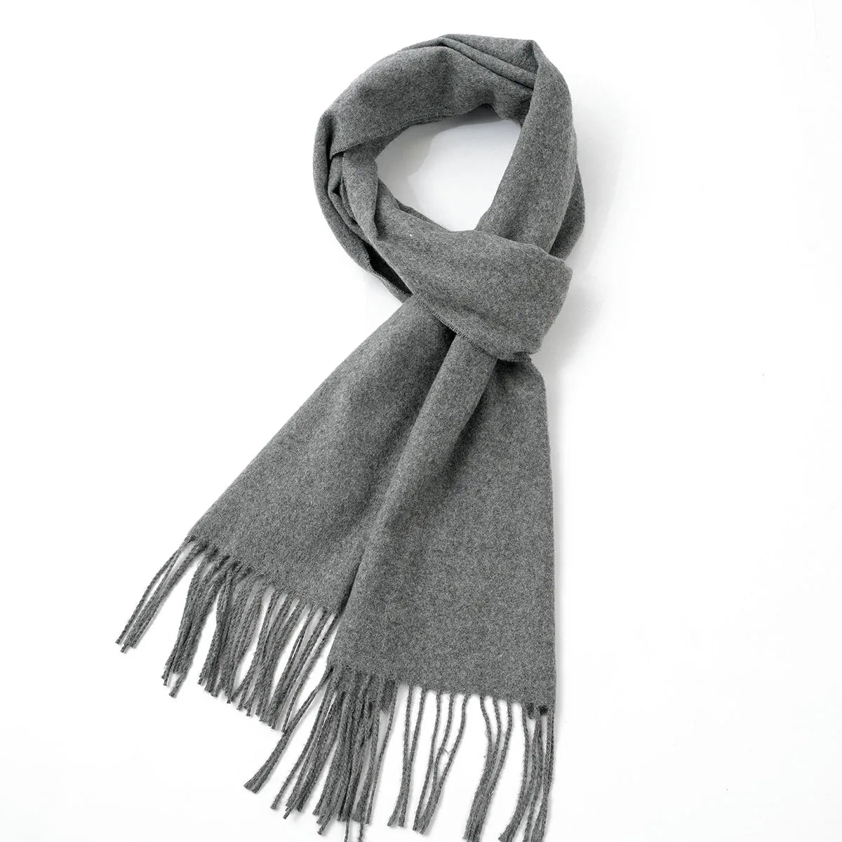 Men's Cashmere-Style Scarf – Soft Polyester, Windproof Design