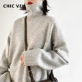 Loose Turtleneck Sweater Women - Korean Style Warm Knit Pullover
