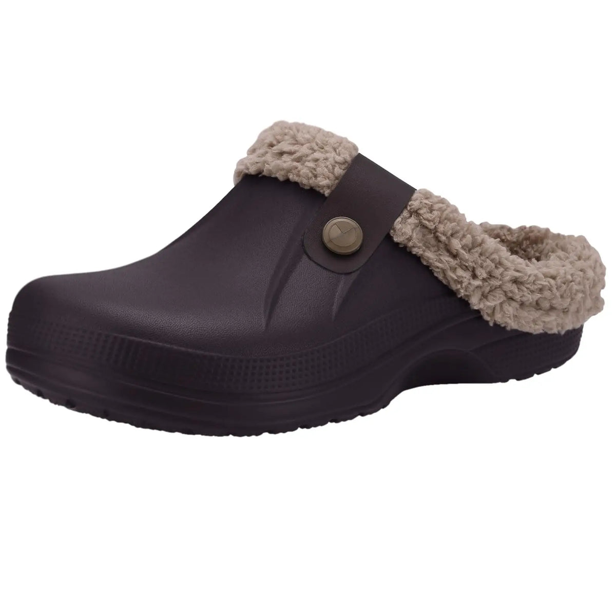 Winter Fur Plush Slippers for Men – Warm, Waterproof & Non-Slip