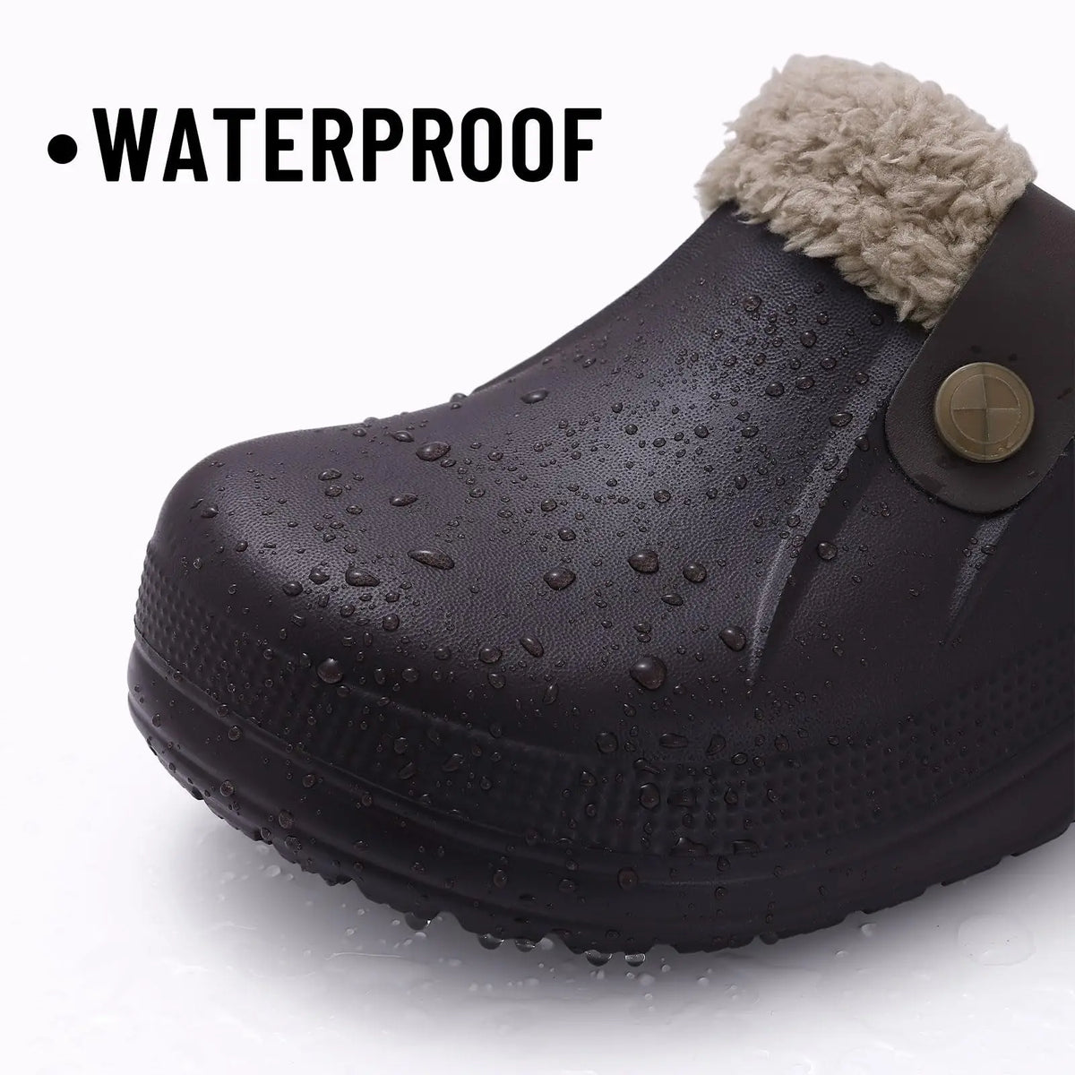 Winter Fur Plush Slippers for Men – Warm, Waterproof & Non-Slip