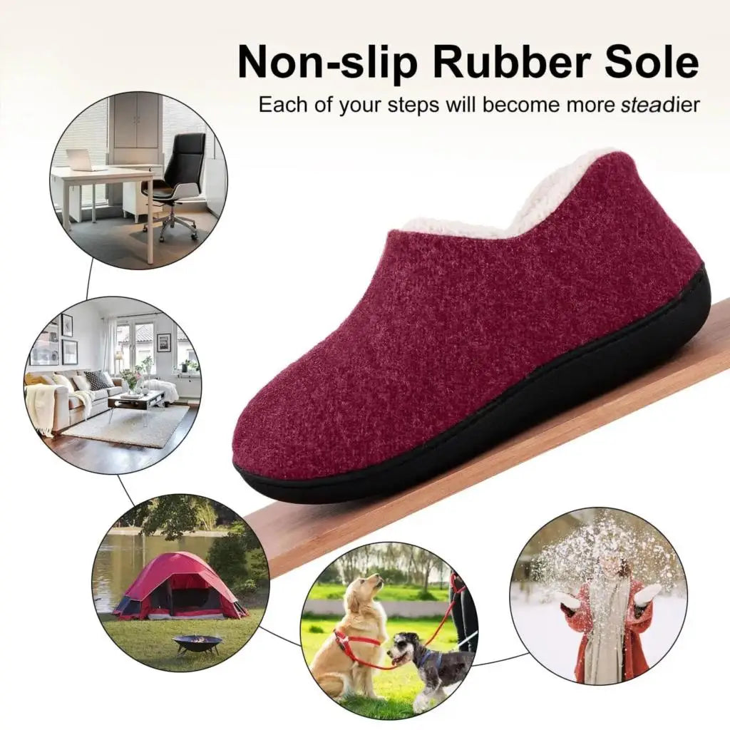 Asgard Women Winter Plush Slippers – Warm, Non-Slip & Cozy