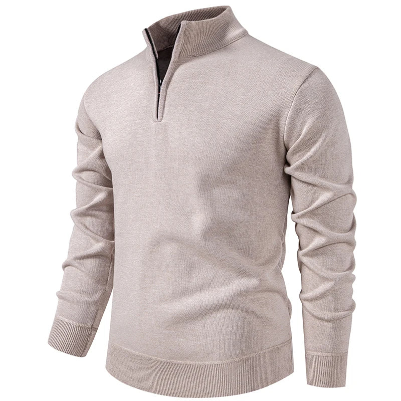 Men's Half Zip Knit Pullover Sweater - Warm Casual Fit