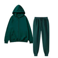 Unisex Solid Color Sportswear Set - Hooded Cardigan & Sweatpants