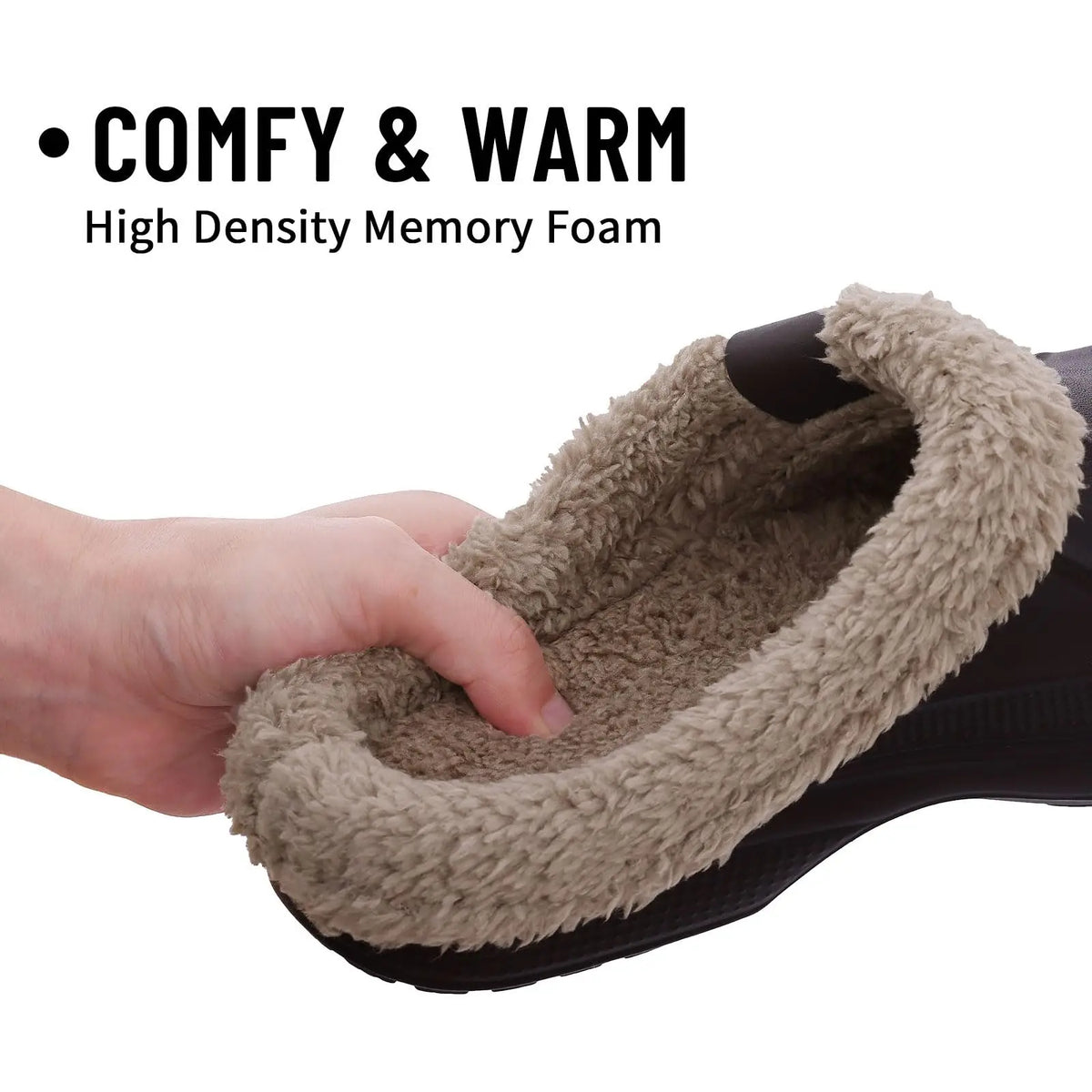 Winter Fur Plush Slippers for Men – Warm, Waterproof & Non-Slip