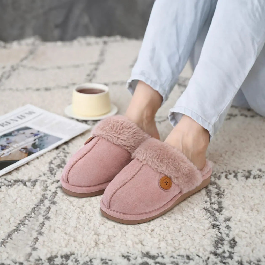 Asgard Women's Fur Fluffy Slippers - Warm Winter Indoor House Shoes