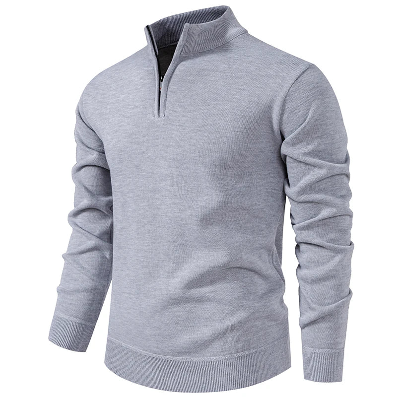 Men's Half Zip Knit Pullover Sweater - Warm Casual Fit