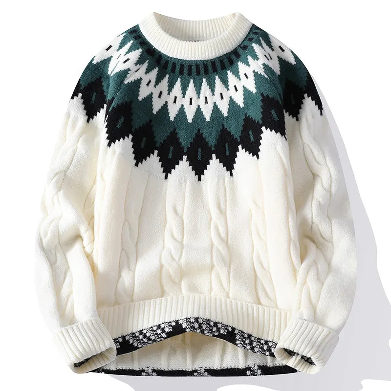 Men's Casual Round Neck Knitted Pullover Sweater - Autumn & Winter