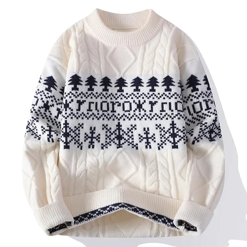 Men's Casual Round Neck Knitted Pullover Sweater - Autumn & Winter