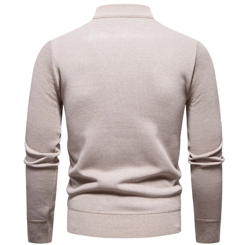 Men's Half Zip Knit Pullover Sweater - Warm Casual Fit