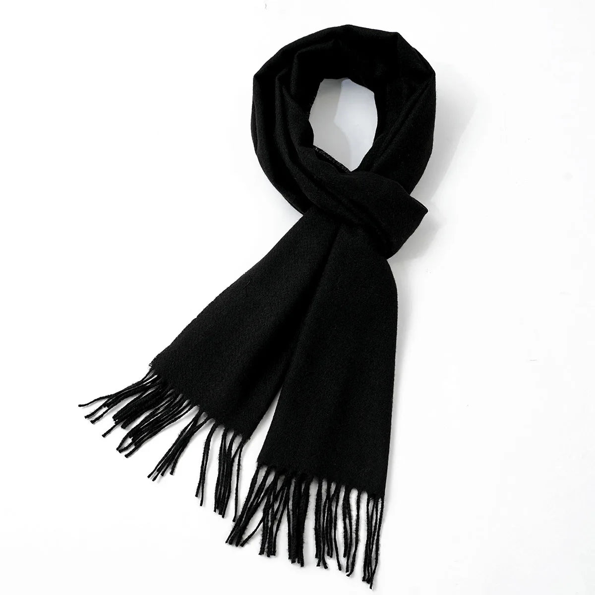 Men's Cashmere-Style Scarf – Soft Polyester, Windproof Design