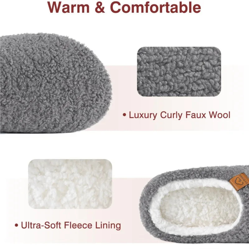 Women's Winter Memory Foam Slippers - Warm, Comfortable, Non-Slip